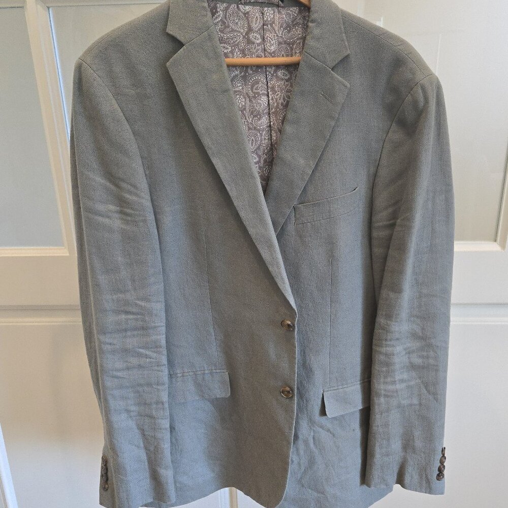 Lauren Ralph Lauren Linen Blazer - 43L - Picture 2 of 7
